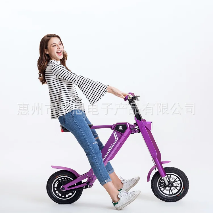 Fashion Adult Style Variable Speed Chainless Electric Scooter Purple Scooter Lithium Battery Foldable Portable Electric Scooter