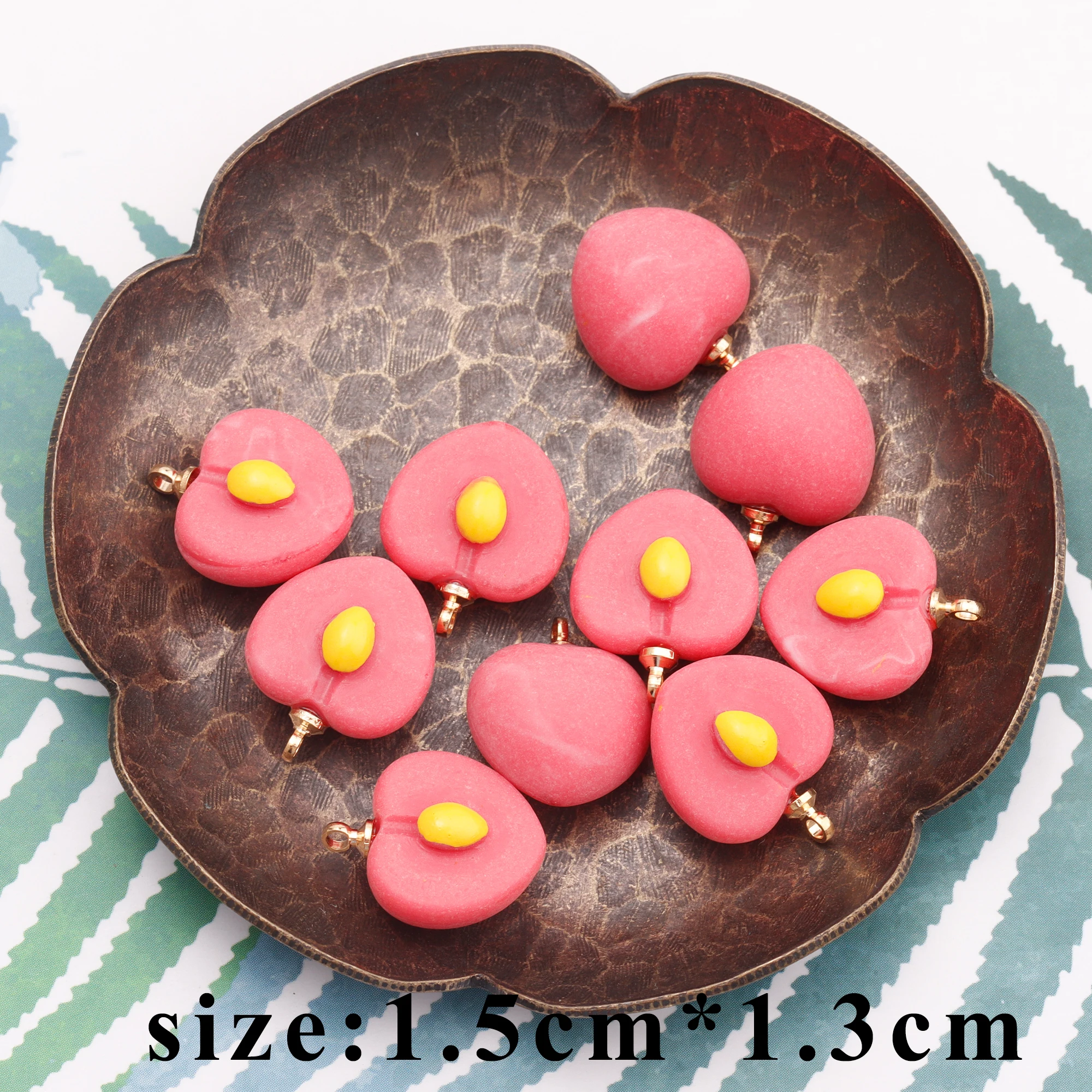 GUFEATHER M789, 보석 액세서리, 수지 펜 던 트, 점프 링, 포도 복숭아 석류 모양, diy 귀걸이, 보석 만들기, 10 개/몫