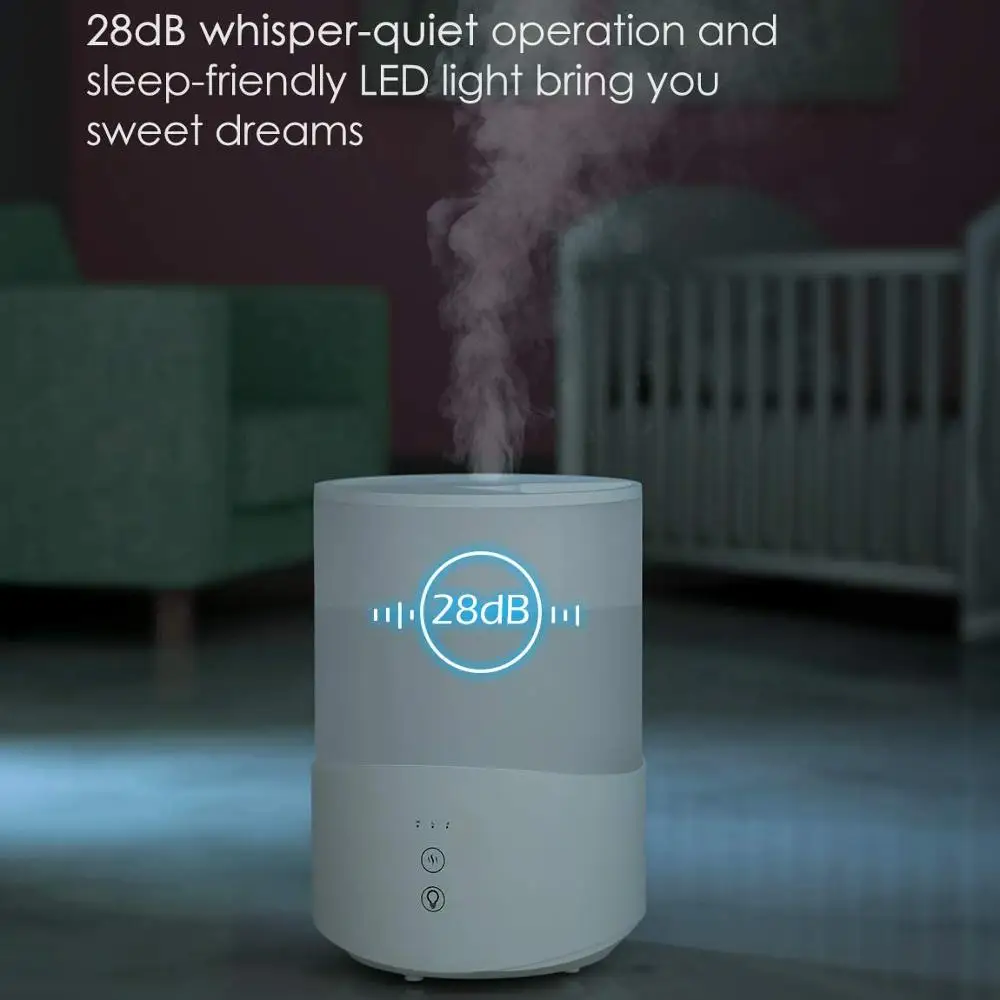 Electric Aroma Humidifier Diffuser for Bedroom 2.5L Large Capacity For Office Home Cool Mist Maker With 7 Color LED Light