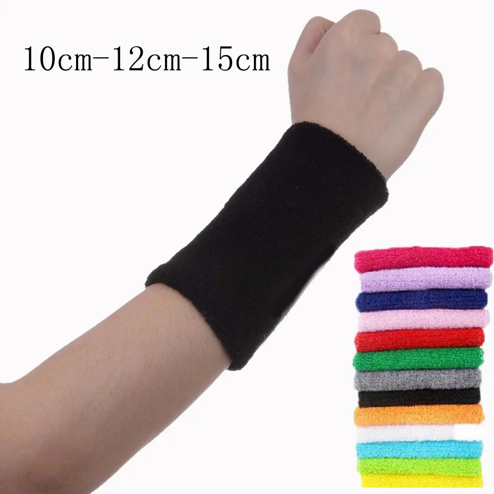 1 piece Sport Wristbands Cotton Sweatband Hand Band Gym Strap Support Brace Gym Basketball Running Volleyball Wrist Protector