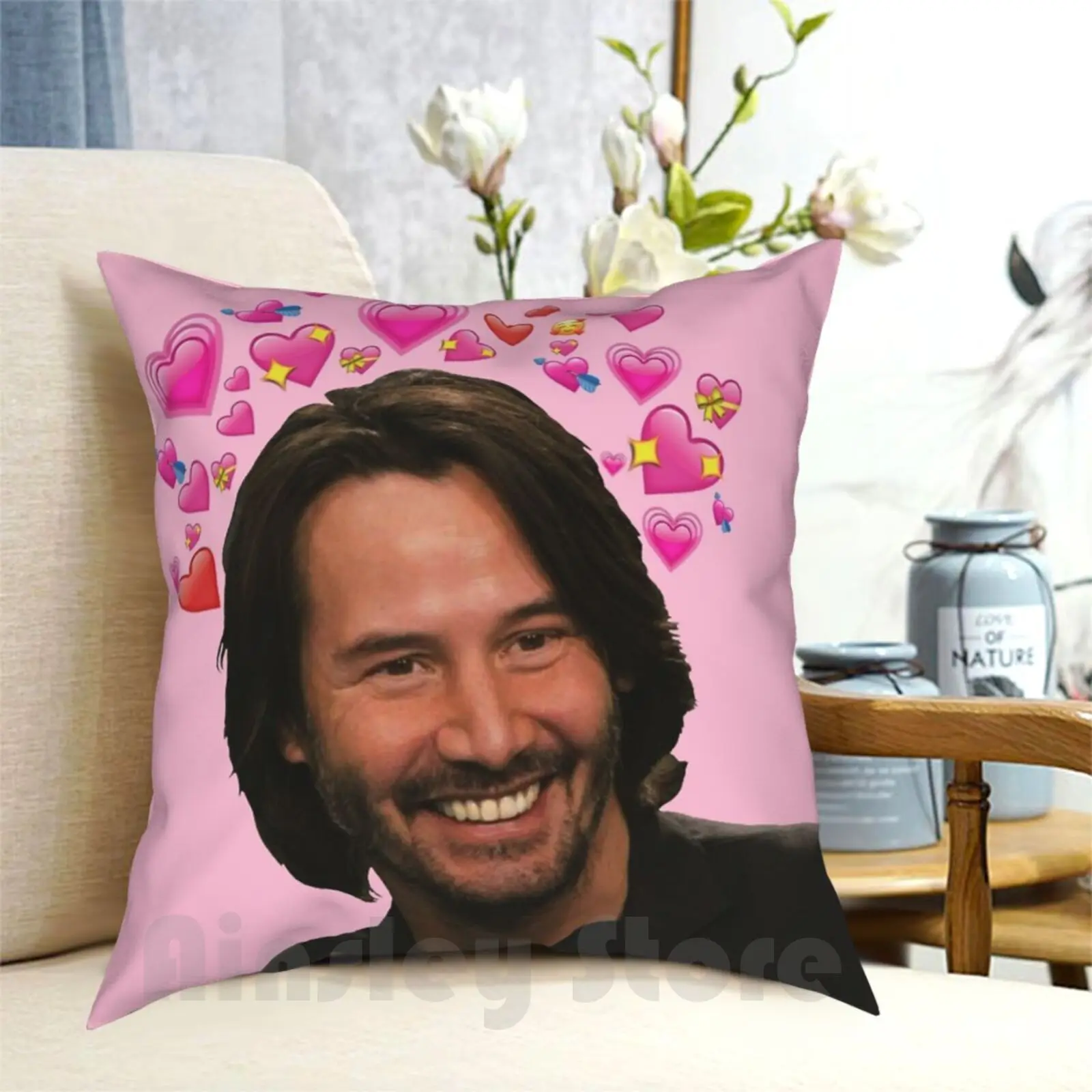 You’Re Breathtaking Pillow Case Printed Home Soft Throw Pillow Keanu Reeves John John Wick Actor Keanu Reeves Cool