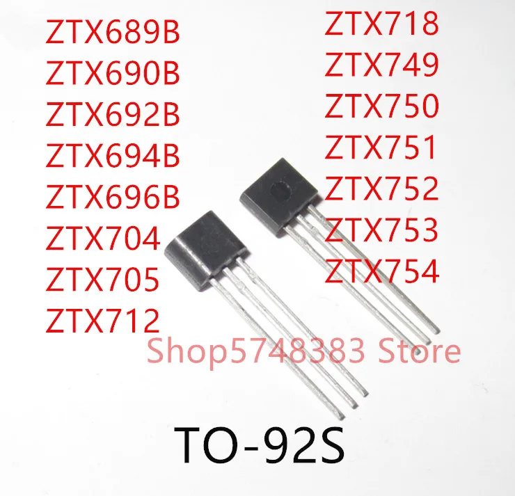 10 pièces, ZTX692B ZTX704 ZTX705 ZTX712 ZTX718 ZTX749 ZTX750 ZTX751 ZTX752 ZTX753 ZTX754