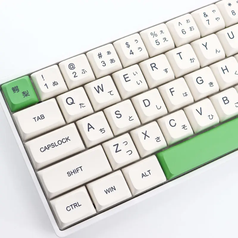 Capuchons de clavier mécanique japonais PBT, avocat, profil XDA, vert lait, sublimation, 137 prédire