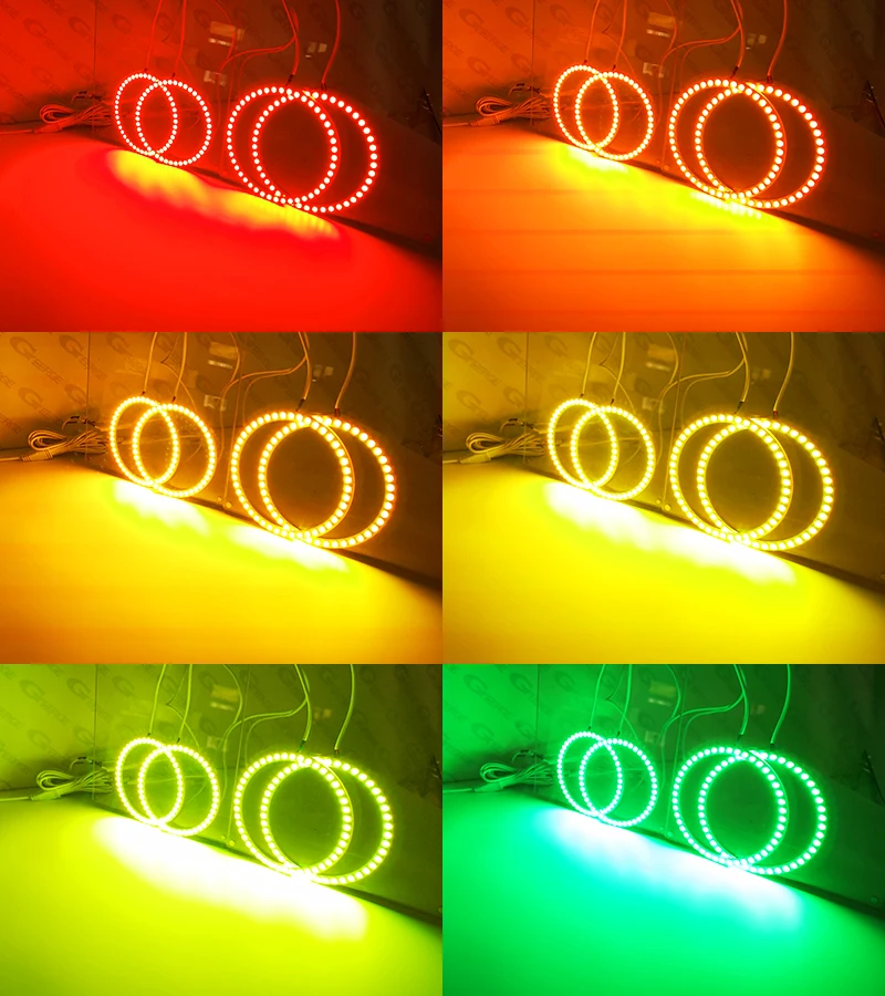 For Honda Integra DC5 2005 2006 Bluetooth-Compatible BT App RF Remote Control Multi-Color Ultra Bright RGB LED Angel Eyes Kit