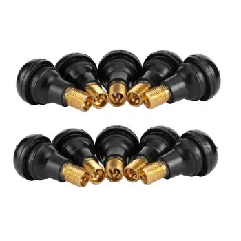 10/25 قطعة العالمي TR412 المفاجئة في سيارة إطارات دون أنابيب صمام ينبع المطاط النحاس فراغ الإطارات صمام الهواء للسيارات دراجة نارية موتو