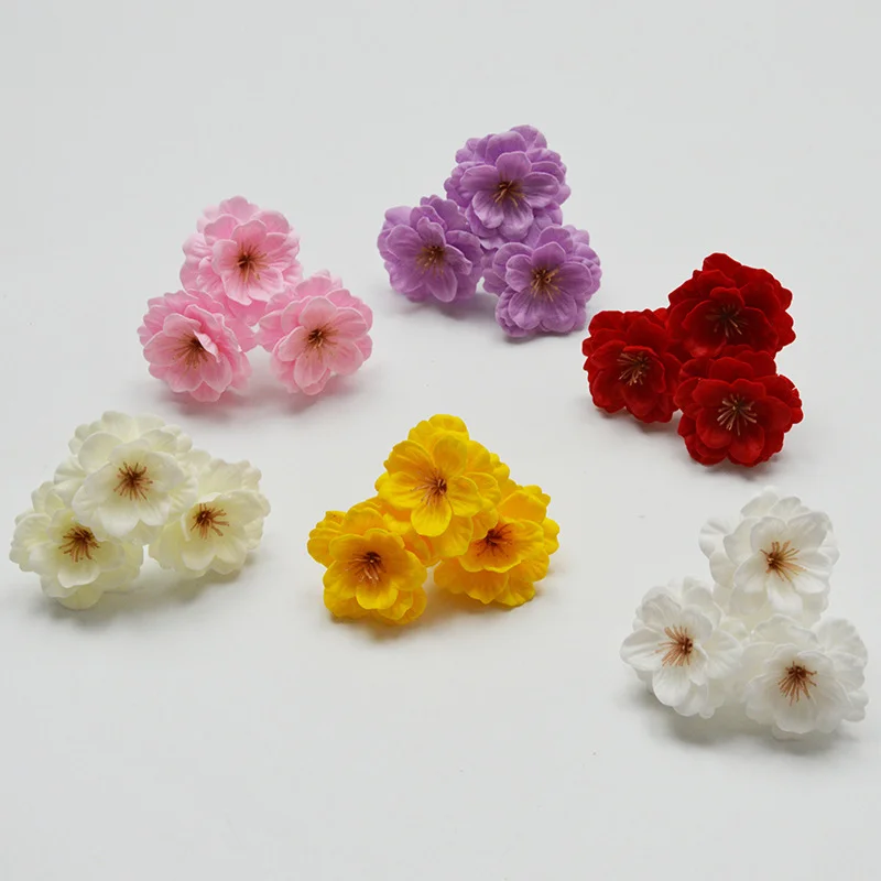 25pcs/pack Soap Flower Artificial Flower Cherry Blossom Handmade Soap Preserved Flower Present Gift for Mother\'s Day Decoration