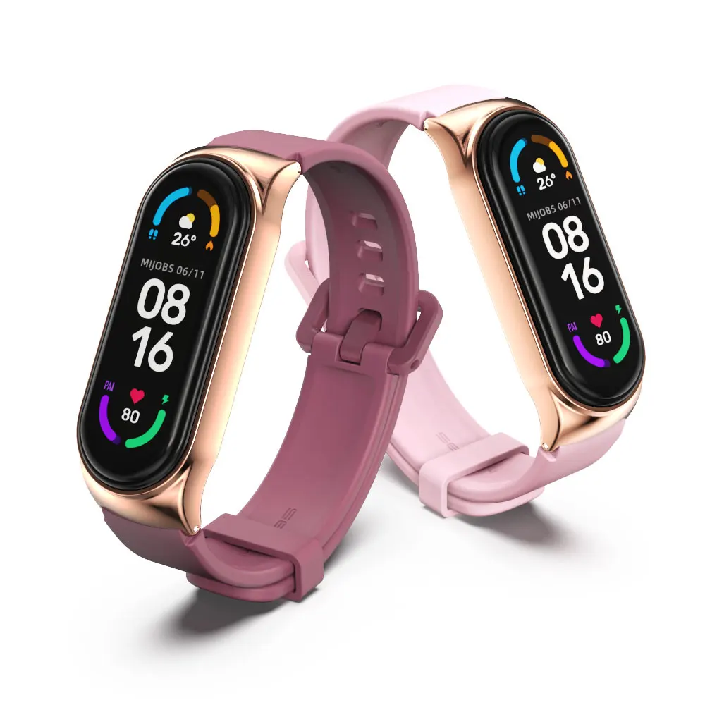 Strap For Xiaomi Mi Band 9 8 7 6 5 4 3 Watch Band Metal Correa Miband 6 NFC Bracelet Opaska for Mi 7 8 Band