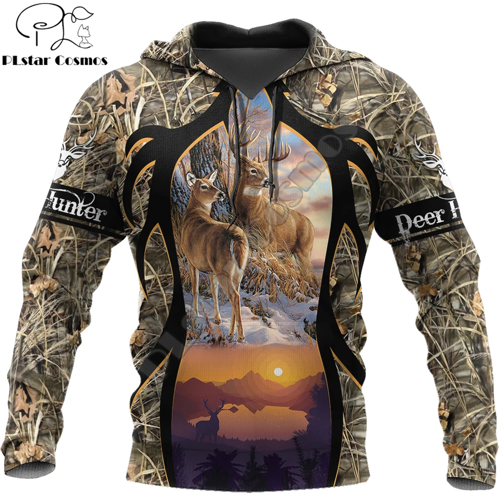 

Beautiful Deer Hunting 3D Printed Fashion Mens Autumn Hoodie Sweatshirt Unisex Streetwear Casual Zip Jacket Pullover KJ550