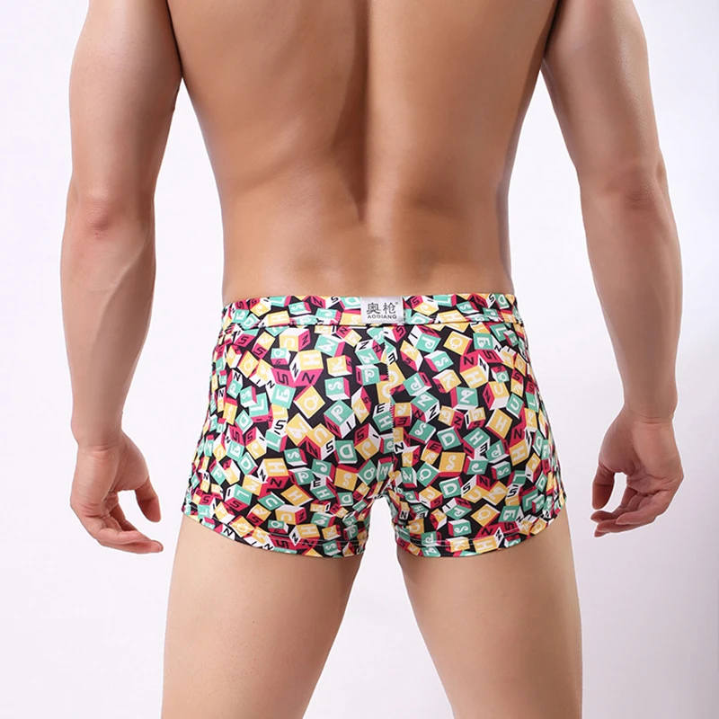 New Summer Swim Trunks Men\'s Swimwear Swimsuit Maillot De Bain Boy Swim Suits Boxer Shorts Swimming Surf Beach Wear#A