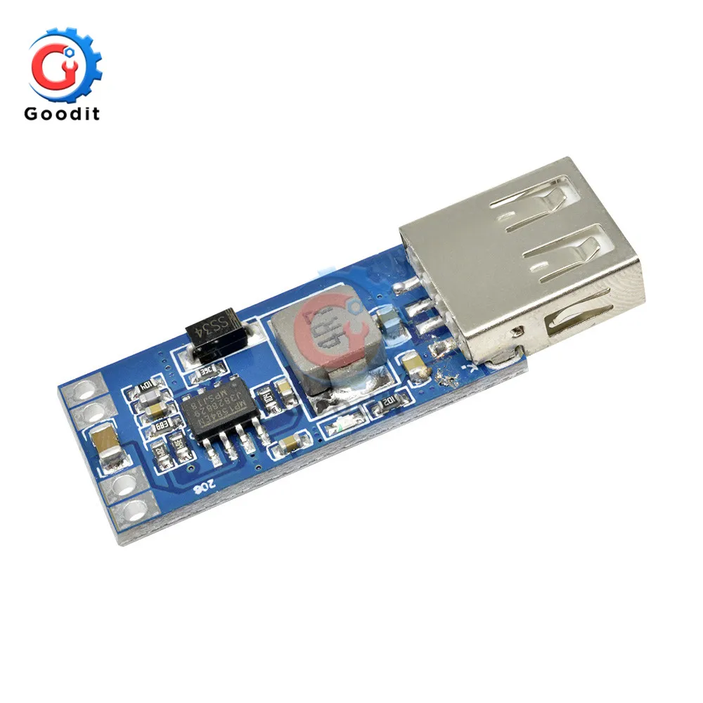 USB Step-Down Power Module DC-DC 9V/12V/24V to 5V 2A Precise Vehicle Charger Module Input Voltage 7.5-28V Output 5V/3A