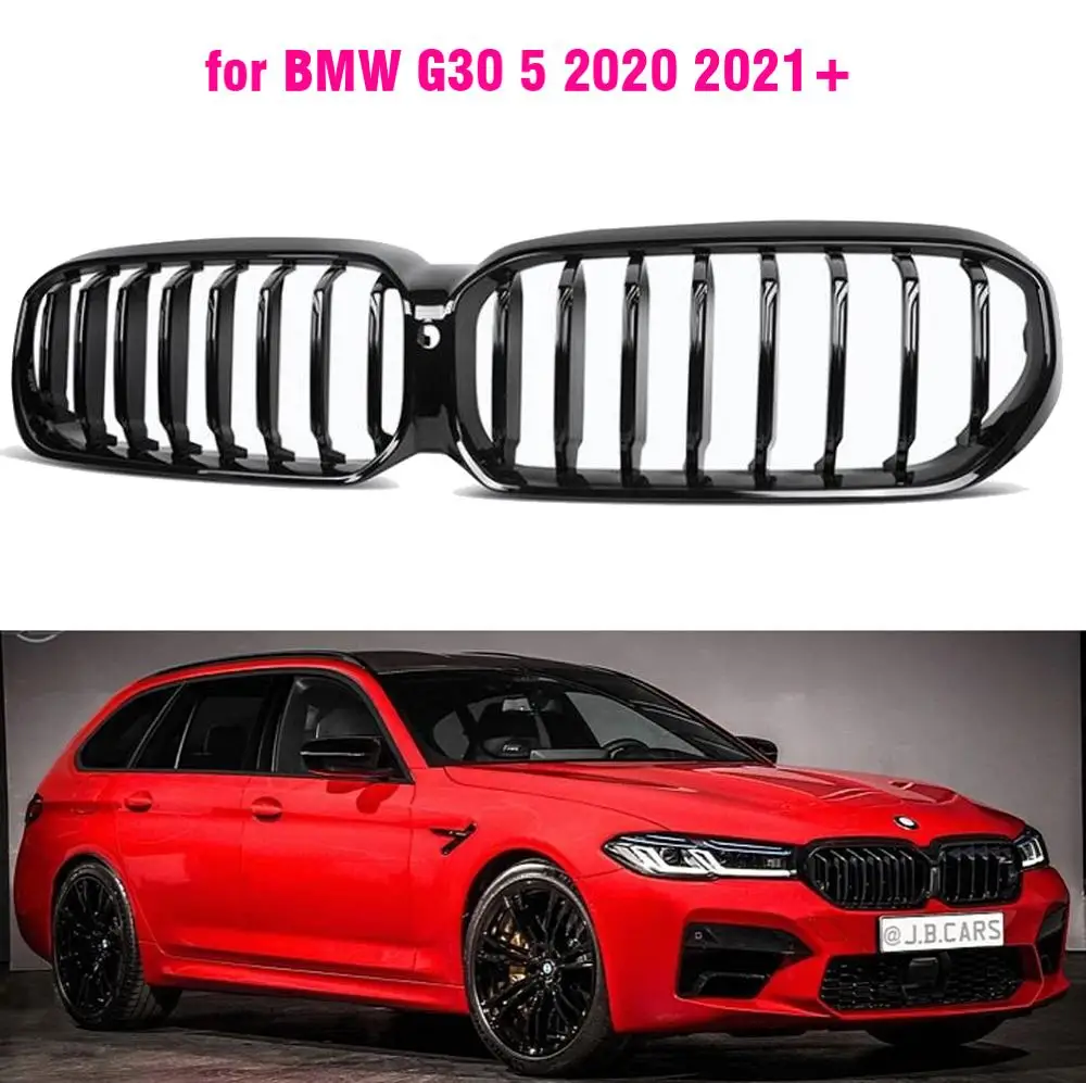 

Gloss Black Front Bumper Kidney Grill Grilles for BMW G30 2020 2021 530i 540i 530d xdrive M Power 525i 520d Sport styling