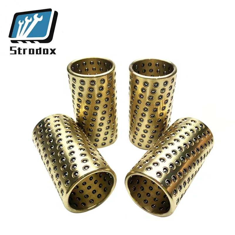 Inner Diameter 10 12 mm Miniature Linear Ball Guide Sleeve Ball Bearing Retainer Rolling Guide Bushing Supporter Brass Alloy CNC