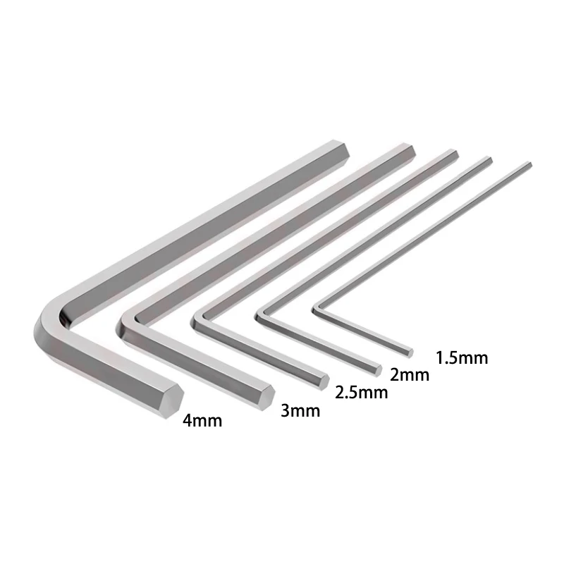 5pcs L shaped hex hexagon key allen wrench Removal Tools M2 M3 M4 M5 1.5/2/3/4mm carbon steel allen key 3D printer parts