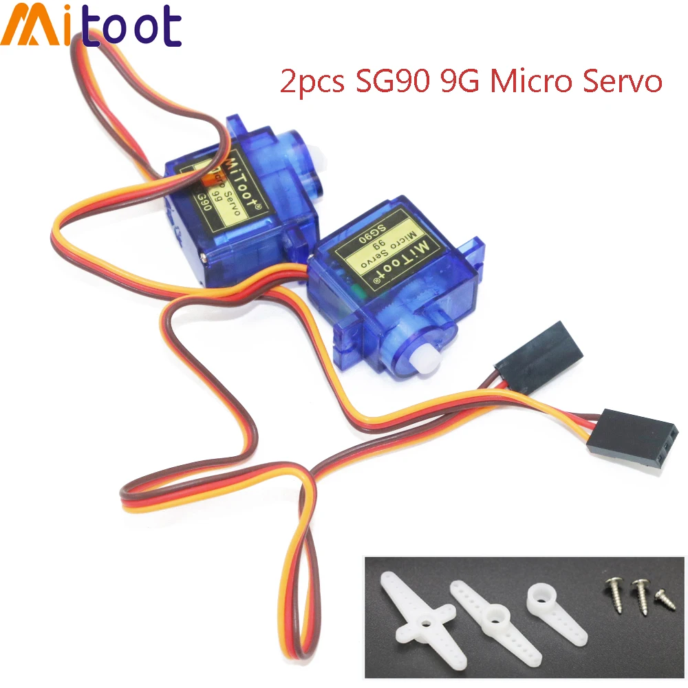 2 sztuk Mitoot nowy SG90 9G Mini mikro serwo silnik dla RC 250 450 helikopter samolot kontroli dla Arduino pilot zabawka