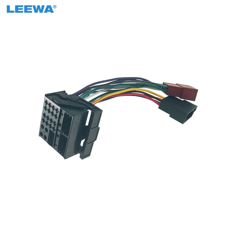 

LEEWA Car Stereo Conversion Plug Wire Adapter For BMW 01-17 Landrover/Rover Mini ISO CD Radio Wiring Harness Original Head Units