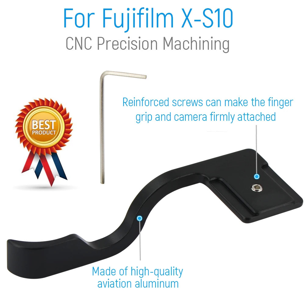 Empuñadura de Metal con pulgares hacia arriba, agarre de mano para cámara Micro DSLR Fujifilm X-S10