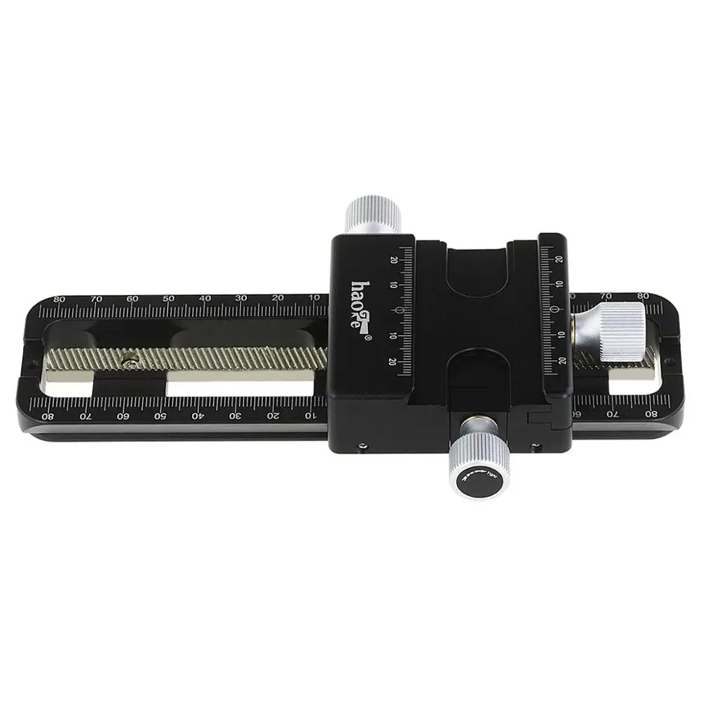 Haoge Macro Focusing Rail Slider for Precision Focus Stacking Nodal Slide Macro Close-up Photography fit Arca Swiss