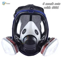 Working chemical gas mask, 6800 full face mask, respirator, full face mask with carbon filter. Industrial, spray paint