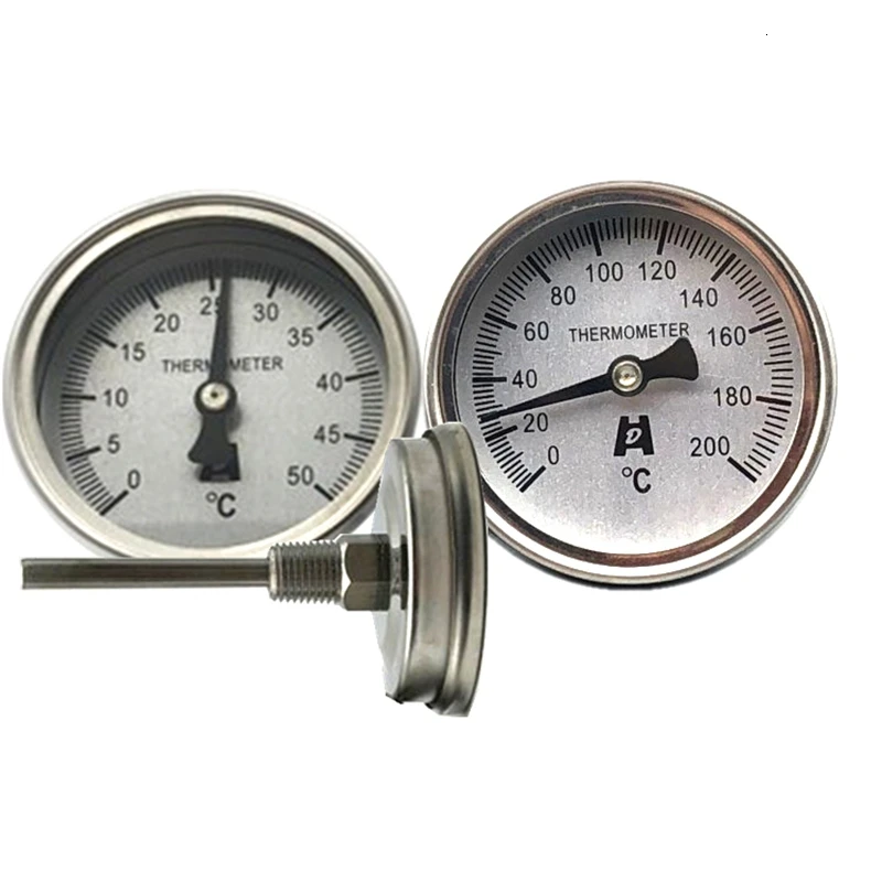 Wss-303Stainless Steel 304 bi-metallic Thermometer The Conduit Water Temperature Surface 0-50 100 150 200 300 Degree1/4PT Thread