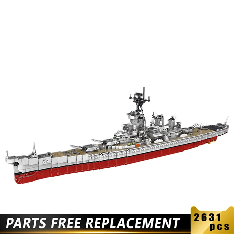 

Xingbao 06030 Military Army Series 2631PCS The USS Missouri Battleship Set Building Blocks Bricks Classic Battleship Model