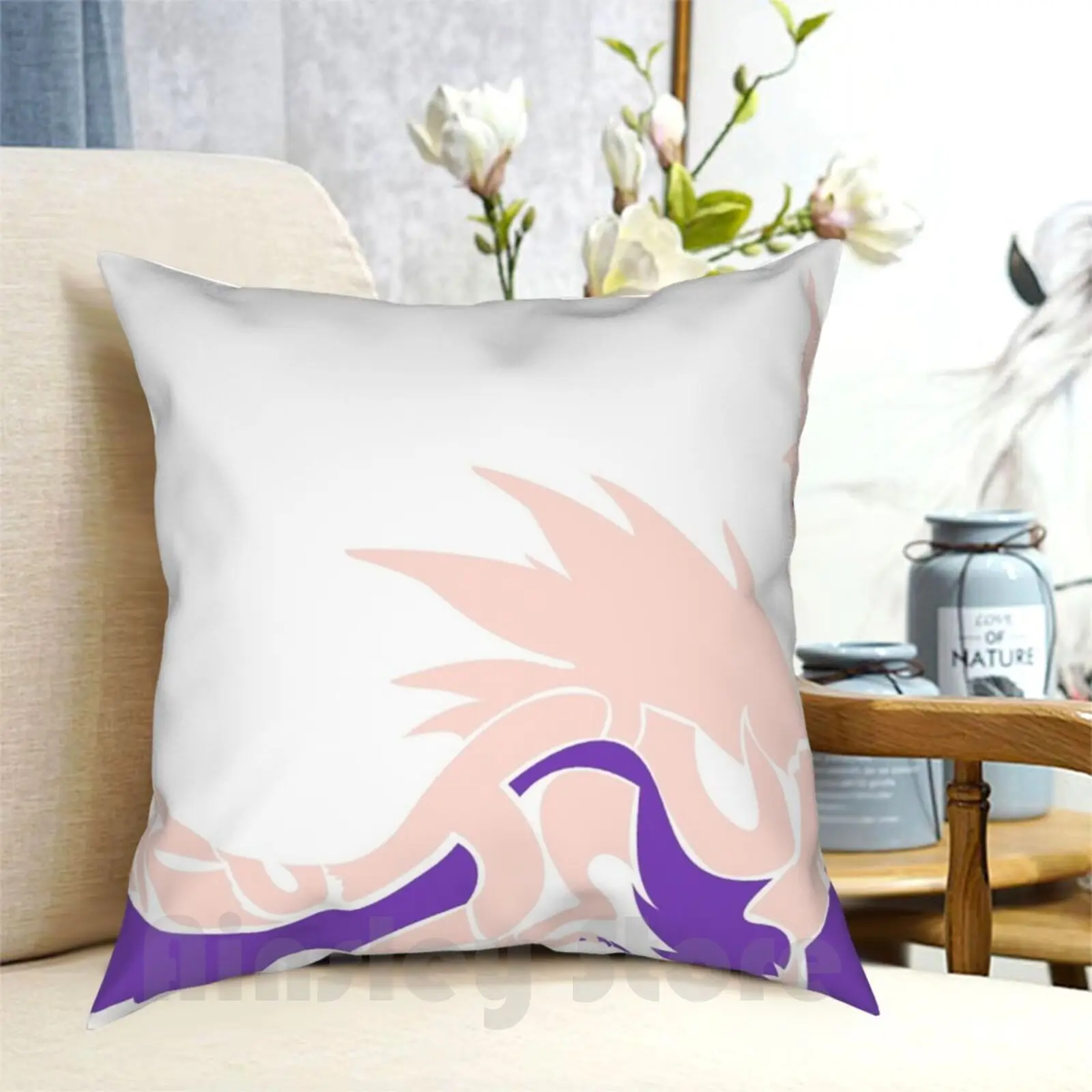 

Mizutsune Two-Color Typography Pillow Case Printed Home Soft DIY Pillow Cover Monster Hunter Video Games Gaming
