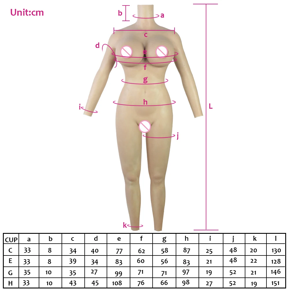 KnowU C E G H Cup Full Bodysuit Silicone Fake Boobs Crossdress Transgender Transvestites MTF Cosplay Breast Forms Shemale