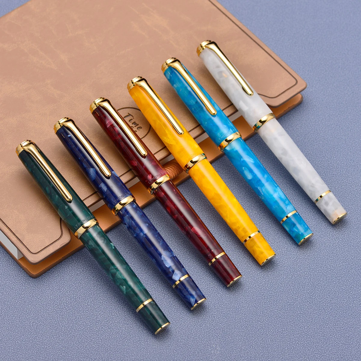 Hongdian 960 Plus (N1) Retro Acrylic Resin Fountain Pen Nebula Series EF Nib Office Pen with Converter Writing Business Gift Pen