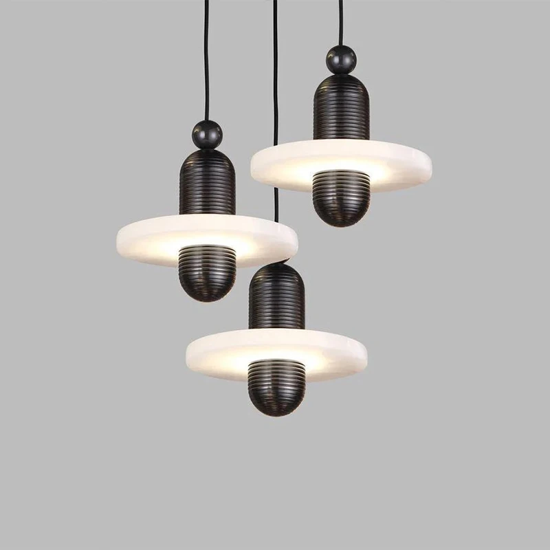 

Светодиодные подвесные светильники из натурального мрамора, золотой, черный, алюминий, Прямая поставка, столовая, прикроватная подвесная лампа, шнур, регулируемый камень