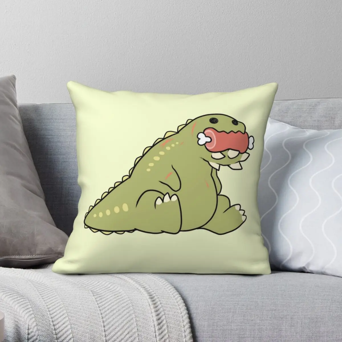 

Deviljho Snack Square Pillowcase Polyester Linen Velvet Creative Zip Decorative Pillow Case Home Cushion Cover 18"