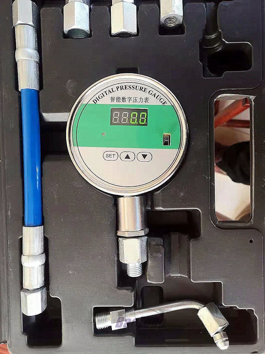 2550bar High Pressure Common Rail Pump Plunger Pressure Test Tool Set with Digital Pressure Gauge Diesel Pump Piston Repair