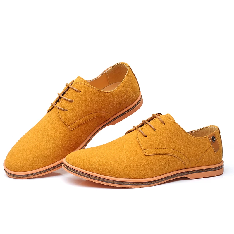 Spring New Brand 2021 Summer Suede Leather Men Shoes Oxford Casual Classic Sneakers For Male Comfortable Footwear Big Size 38-46