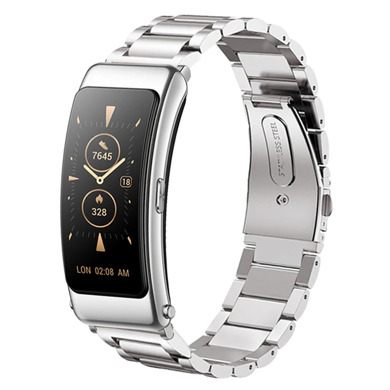BEHUA 16MM Armband Klassische Edelstahl Uhr Strap Für Huawei Talkband B6 B3 Halten B4 Armband Metall Armband Gürtel