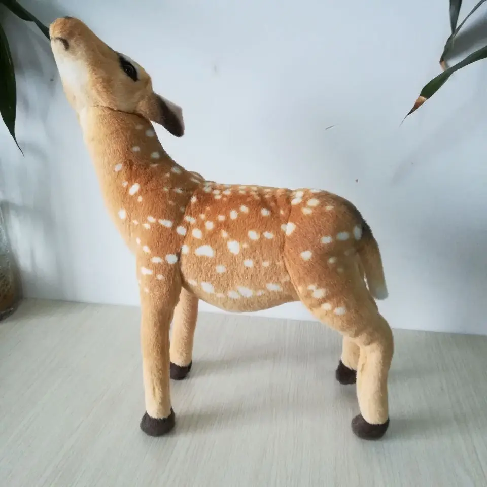 

Около 38x30 см прекрасный пятнистый олень мягкая кукла плюшевая игрушка подарок на день рождения w1766