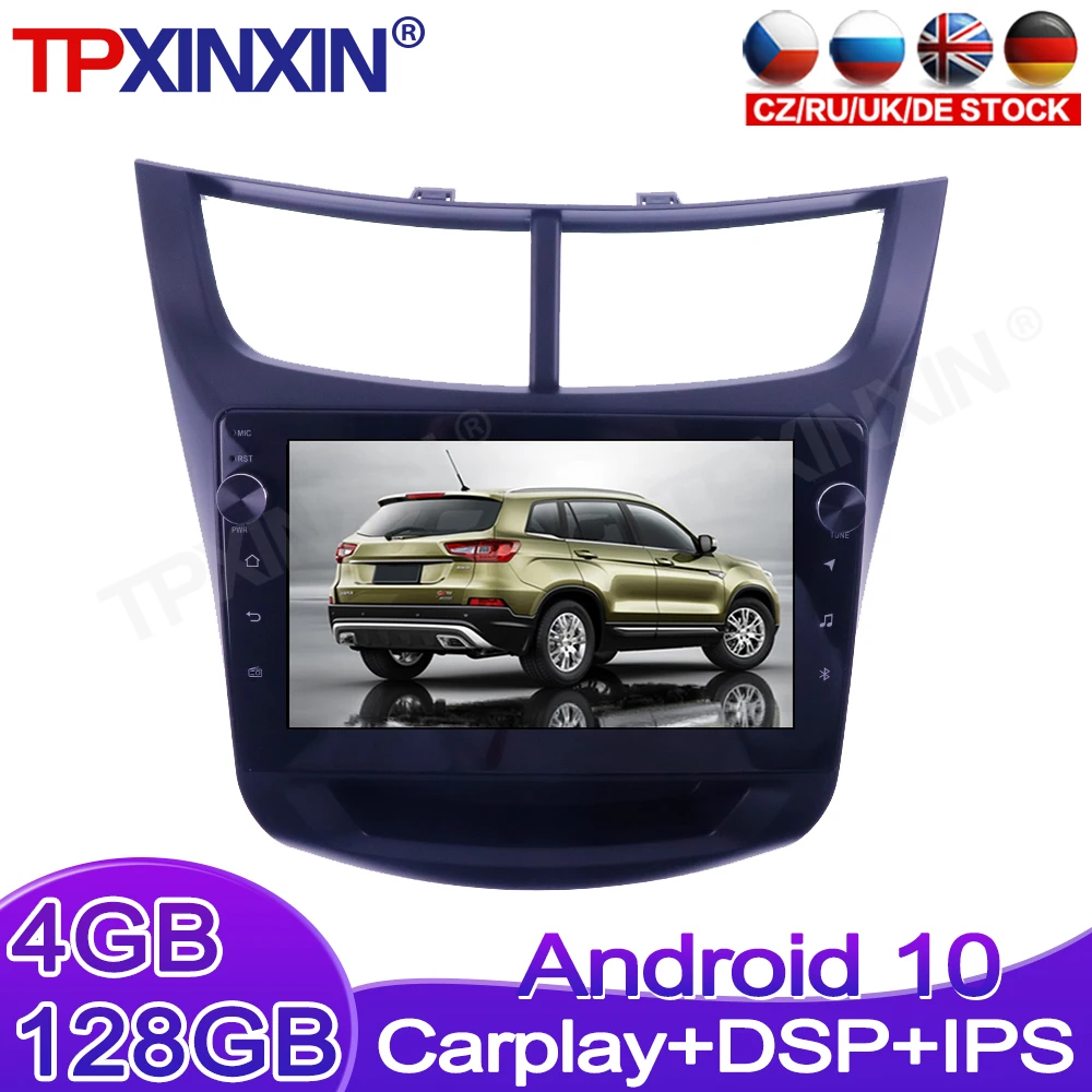 Android 10 DSP Wireless Carplay For Chevrolet Sail 2015+ GPS Car Multimedia Player Head Unit Audio Radio Navigtion Tape Recorder