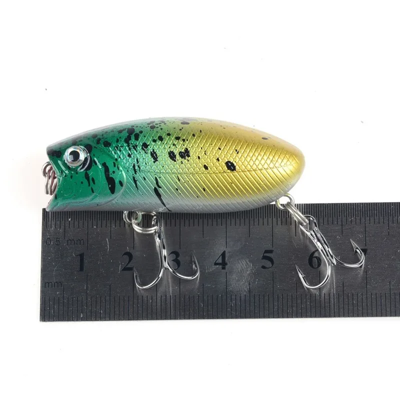 Señuelos de Pesca de 5,5 cm/10,4g Topwater Popper, cebo duro de 5 colores, Wobblers artificiales, aparejos de pesca de plástico