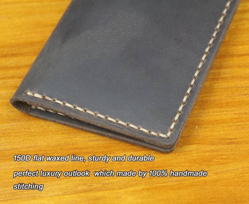 Luxury Handmade Genuine Leather Business Card Holder Men Leather Credit Card Case Small Women Card ID Holder Cover Card Wallet