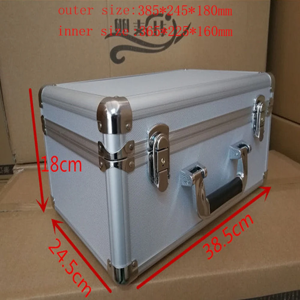 Caixa de ferramentas de alumínio portátil equipamento de segurança caixa de instrumentos caso de armazenamento mala resistente ao impacto com esponja