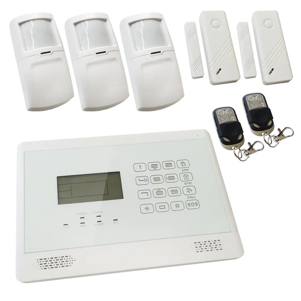 Wireless&Wired GSM SMS Autodial Intruder Burglar House Alarm Solution with Touch Keyboard