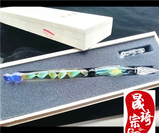 Chinese Style Stationery Pen Calligraphy And Painting Cartoon Color Ink Color Test Glass Dip Pen