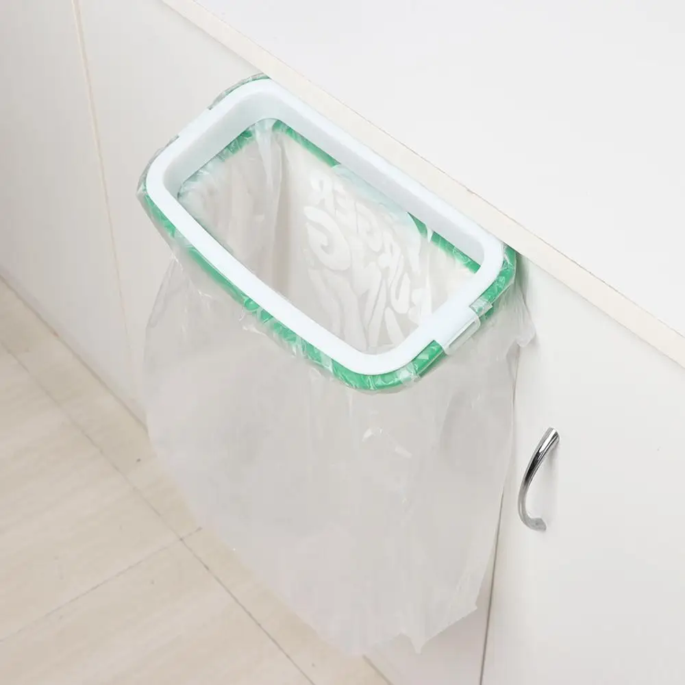 Hanging Trash Storage Rack, Garbage Bag Holder, Kitchen Cupboard, Door Back Cabinet, Trash Can Bracket