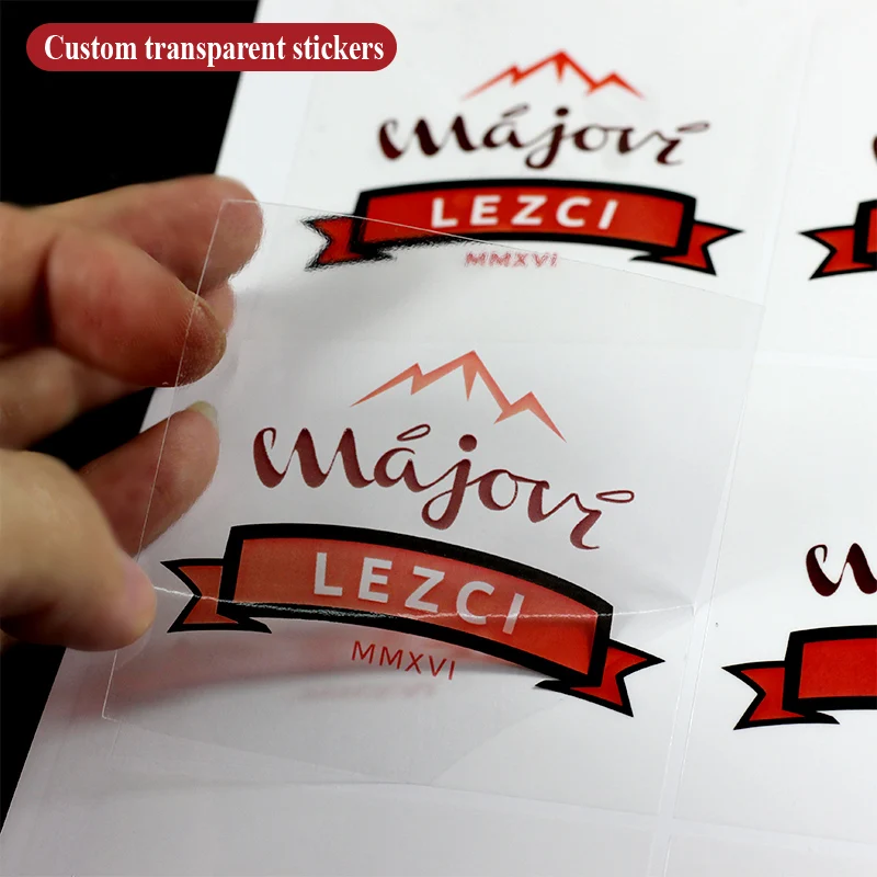 100Pcs Pas Uw Logo, Bruiloft Sticker Met Uw Naam En Datum, Ronde Vorm, candy Geschenkdoos Label, Transparante Sticker