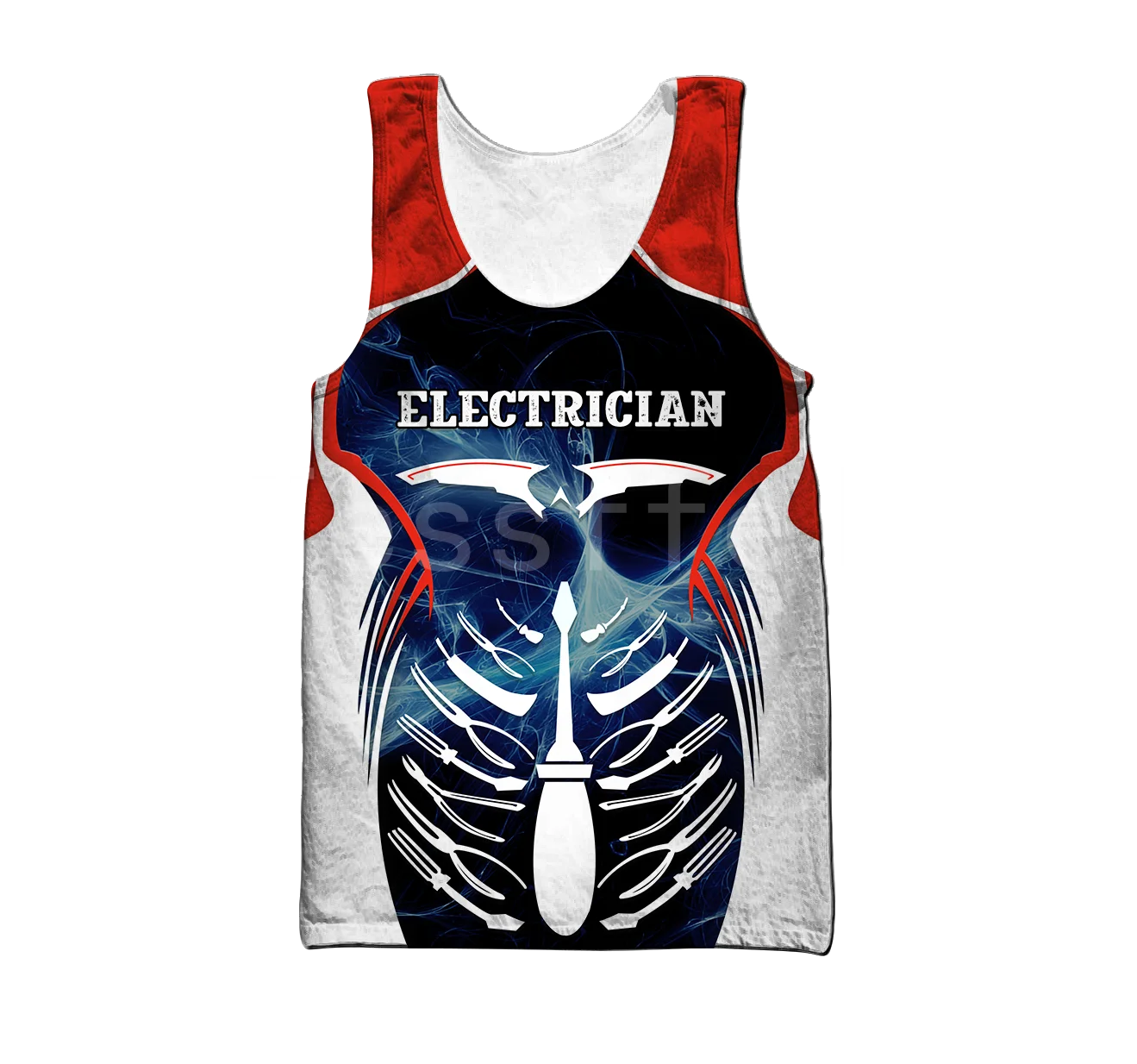 Tessffel Electrician Worker 3D Printed 2021 New Fashion Summer Men\'s Vest Harajuku Casual Tank Top Streetwear Drop Shipping E19