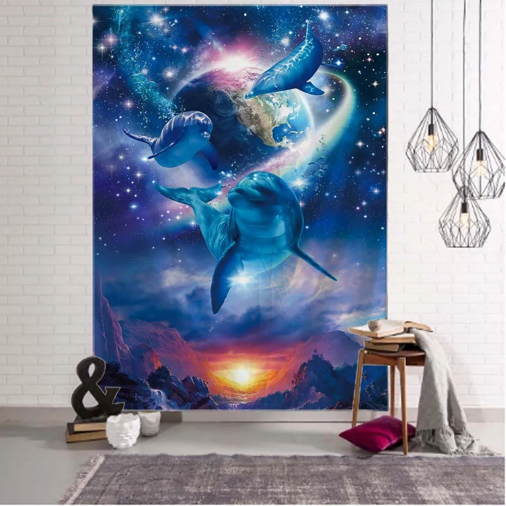 Tapijt muur opknoping chakra psychedelische kunst dier bohemien hippie hekserij woonkamer slaapkamer wanddecoratie yoga mat