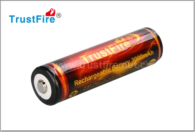 100% original TrustFire 3000mAh 3.7V 18650 Li-ion Rechargeable Battery With protection board for LED Flashlight Torch