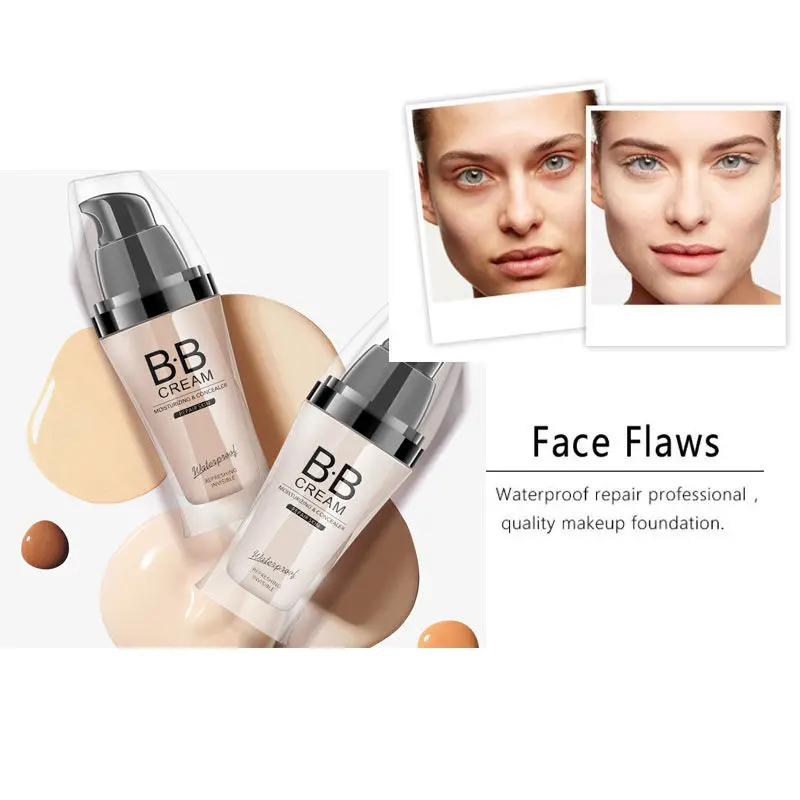 Gezicht Make Up Volledige Dekking Waterdichte Langdurige Bb Make Liquid Foundation Crème Bb Cream Cosmetica Huidverzorgingsproducten