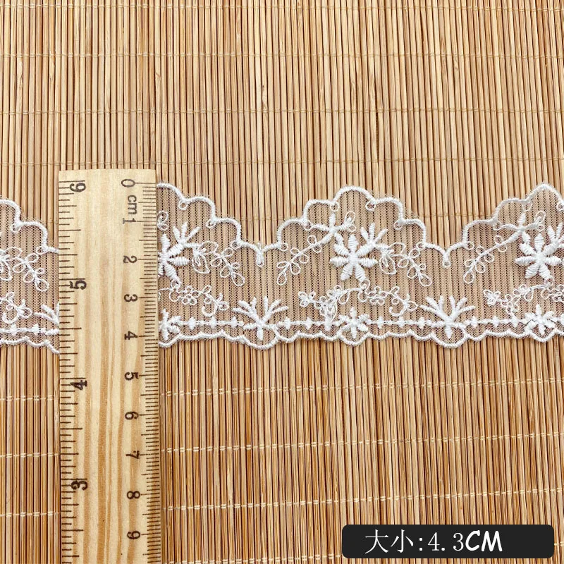 Bilateral Stylish Embroidered Mesh Tulle Fabrics Garment Lace Trims DIY Sewing Flowers Wedding Pajamas Accessories Lace