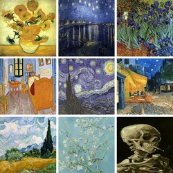 Pełne diamentowe obrazy do haftu Akcesoria 5D DIY Vincent Van Gogh Mozaika Zestawy do haftu krzyżykowego Ręcznie robiony specjalny prezent Robótki ręczne