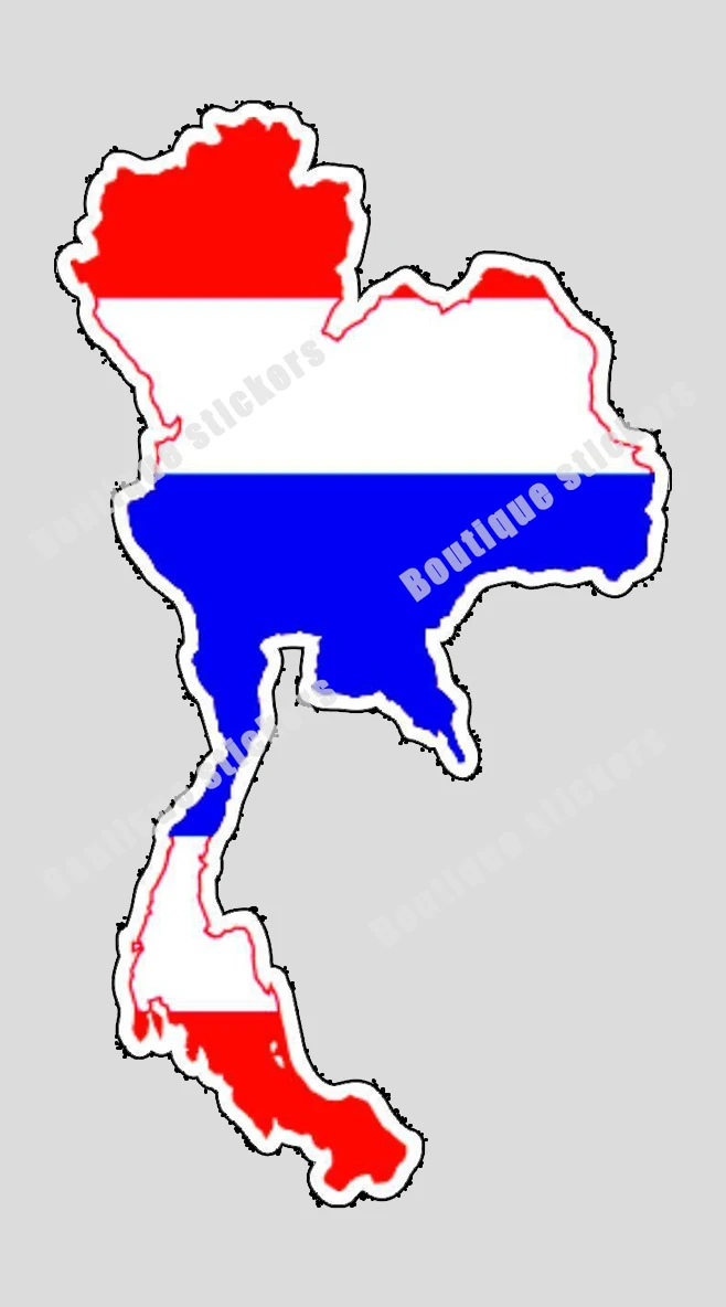 تايلاند العلم الوطني شعار رخصة القيادة شعار ملصق جودة عالية غطاء الفينيل مقاوم للماء خدش سيارة على الطرق الوعرة سباق #4