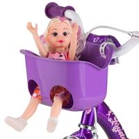 HILAND Kids Bike Doll Seat Basket with Holder for Kid Bicycle handlebar Decorate baby bicycle baby seat doll pink purple