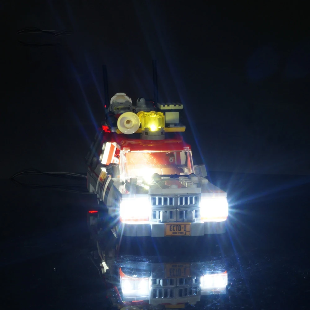 Kit de luz LED para 75828 Ecto-1 y 2 cazafantasmas, juguetes modelo DIY, bloques de construcción no incluidos